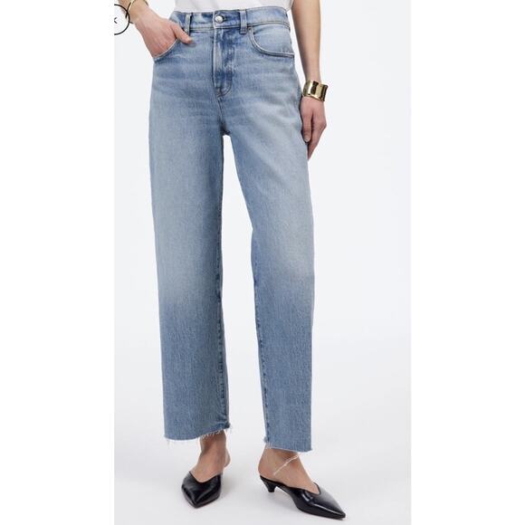 Madewell "The Perfect Vintage Crop Jean" Blue Jeans Size 24 Denim Distressed - Picture 2 of 8